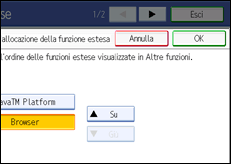 Illustrazione schermata pannello di controllo
