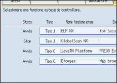 Illustrazione schermata pannello di controllo