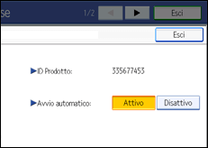 Illustrazione schermata pannello di controllo