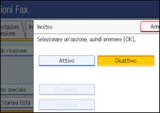 Illustrazione schermata pannello di controllo