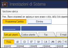Illustrazione schermata pannello di controllo