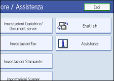 Illustrazione schermata pannello di controllo