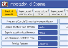 Illustrazione schermata pannello di controllo