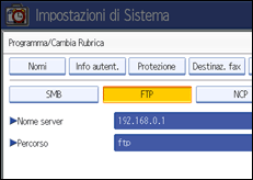 Illustrazione schermata pannello di controllo