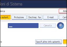 Illustrazione schermata pannello di controllo
