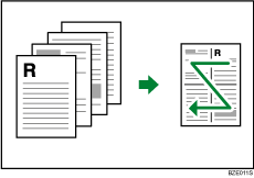 Illustrazione di 4 pagine per foglio