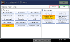 Illustrazione schermata pannello di controllo