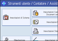 Illustrazione schermata pannello di controllo