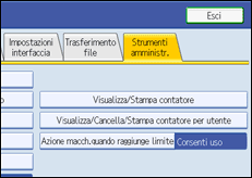 Illustrazione schermata pannello di controllo