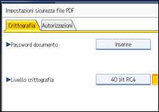 Illustrazione schermata pannello di controllo