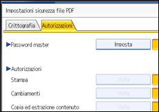 Illustrazione schermata pannello di controllo