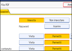 Illustrazione schermata pannello di controllo