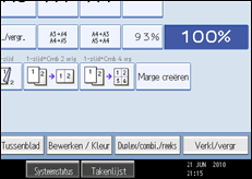 Schermafbeelding bedieningspaneel