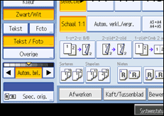 Schermafbeelding bedieningspaneel