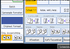 Schermafbeelding bedieningspaneel