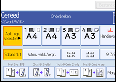 Schermafbeelding bedieningspaneel
