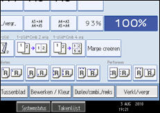 Schermafbeelding bedieningspaneel