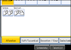 Schermafbeelding bedieningspaneel