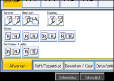 Schermafbeelding bedieningspaneel