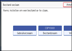 Schermafbeelding bedieningspaneel