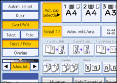 Schermafbeelding bedieningspaneel