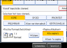 Schermafbeelding bedieningspaneel