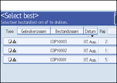 Schermafbeelding bedieningspaneel