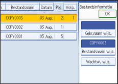 Schermafbeelding bedieningspaneel