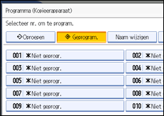 Schermafbeelding bedieningspaneel