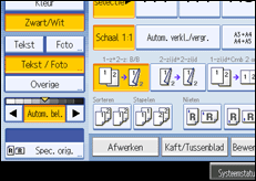 Schermafbeelding bedieningspaneel