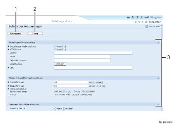 Illustratie scherm webbrowser met nummers en benamingen
