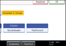 Schermafbeelding bedieningspaneel