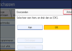 Schermafbeelding bedieningspaneel