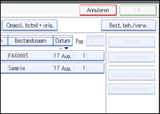 Schermafbeelding bedieningspaneel