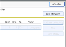 Schermafbeelding bedieningspaneel