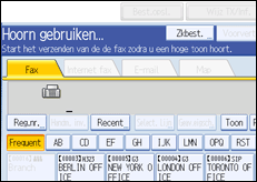 Schermafbeelding bedieningspaneel