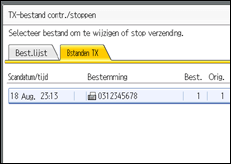 Schermafbeelding bedieningspaneel