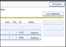 Schermafbeelding bedieningspaneel