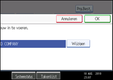 Schermafbeelding bedieningspaneel