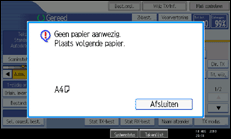 Schermafbeelding bedieningspaneel