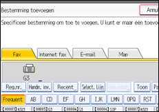 Schermafbeelding bedieningspaneel