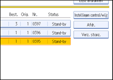 Schermafbeelding bedieningspaneel