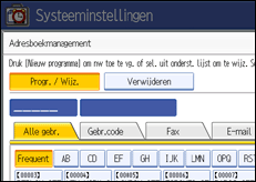 Schermafbeelding bedieningspaneel