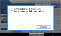 Schermafbeelding bedieningspaneel