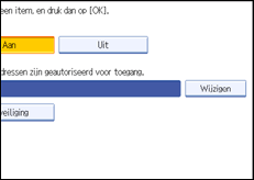 Schermafbeelding bedieningspaneel