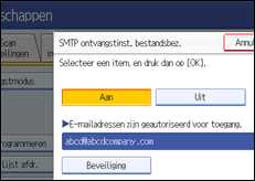 Schermafbeelding bedieningspaneel
