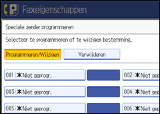 Schermafbeelding bedieningspaneel