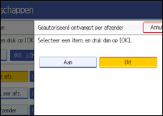 Schermafbeelding bedieningspaneel