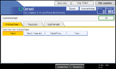 Schermafbeelding bedieningspaneel