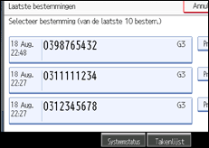 Schermafbeelding bedieningspaneel
